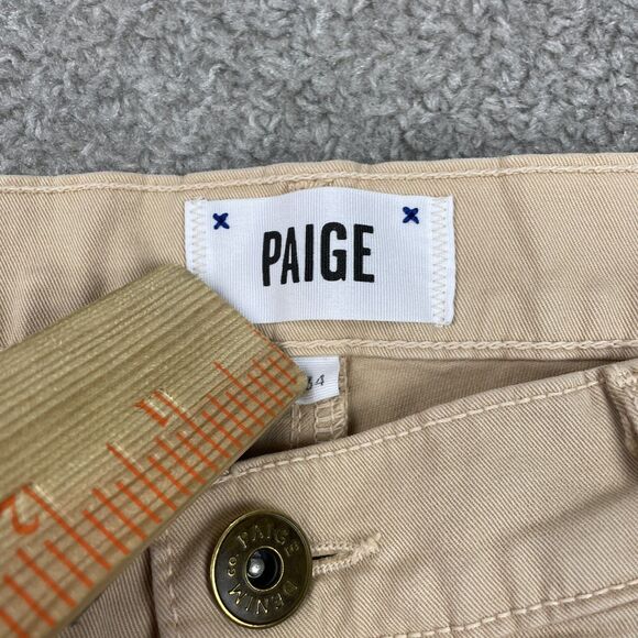 Paige Jeans Mens 34 Normandie Tan Japanese Twill Chino Straight - Picture 14 of 16